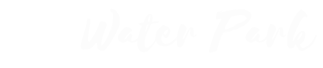 Water park text and arrow