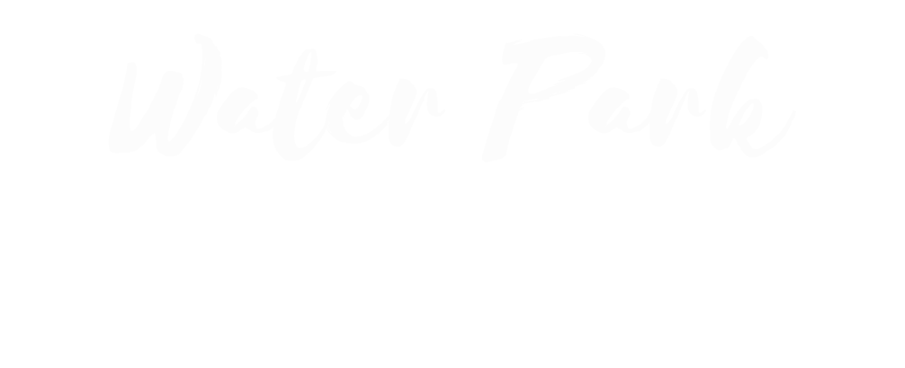 Water park text and arrow