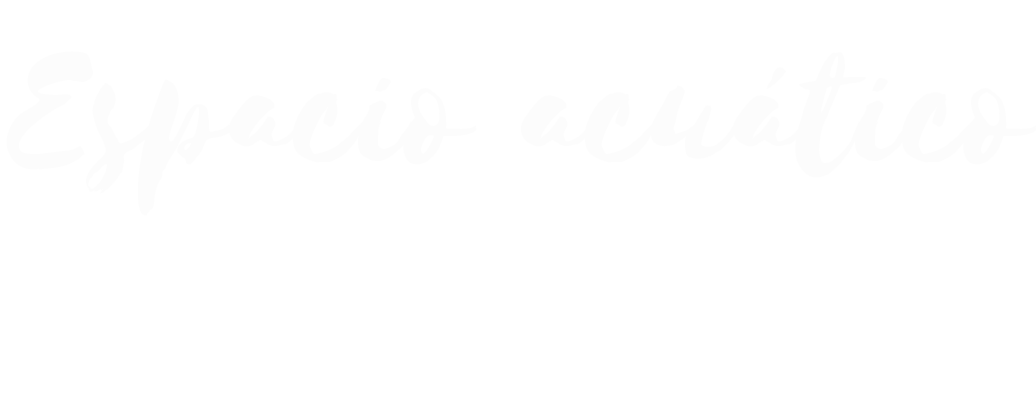Texto espacio acuático y flecha