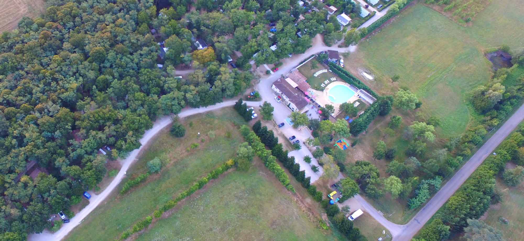 aerial view camping du chene vert
